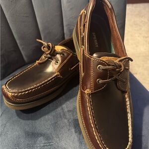 Sperry Men’s Top-Sider Mako Canoe Moc 
 2-Eye Boat Shoes , Size 11.5, (Brown)